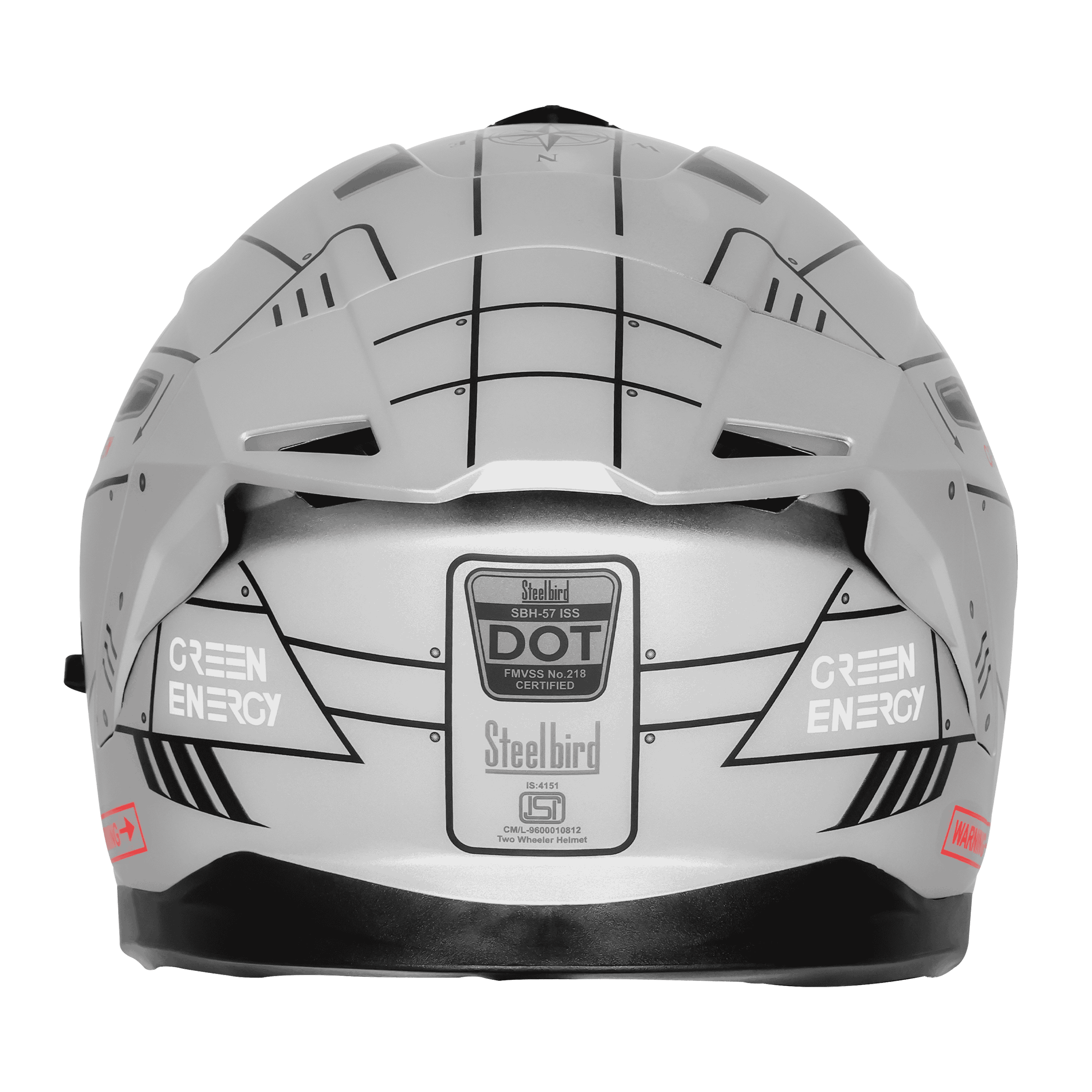 SBH-57 ISS FIGHTER F6 GLOSSY SILVER WITH BLACK 